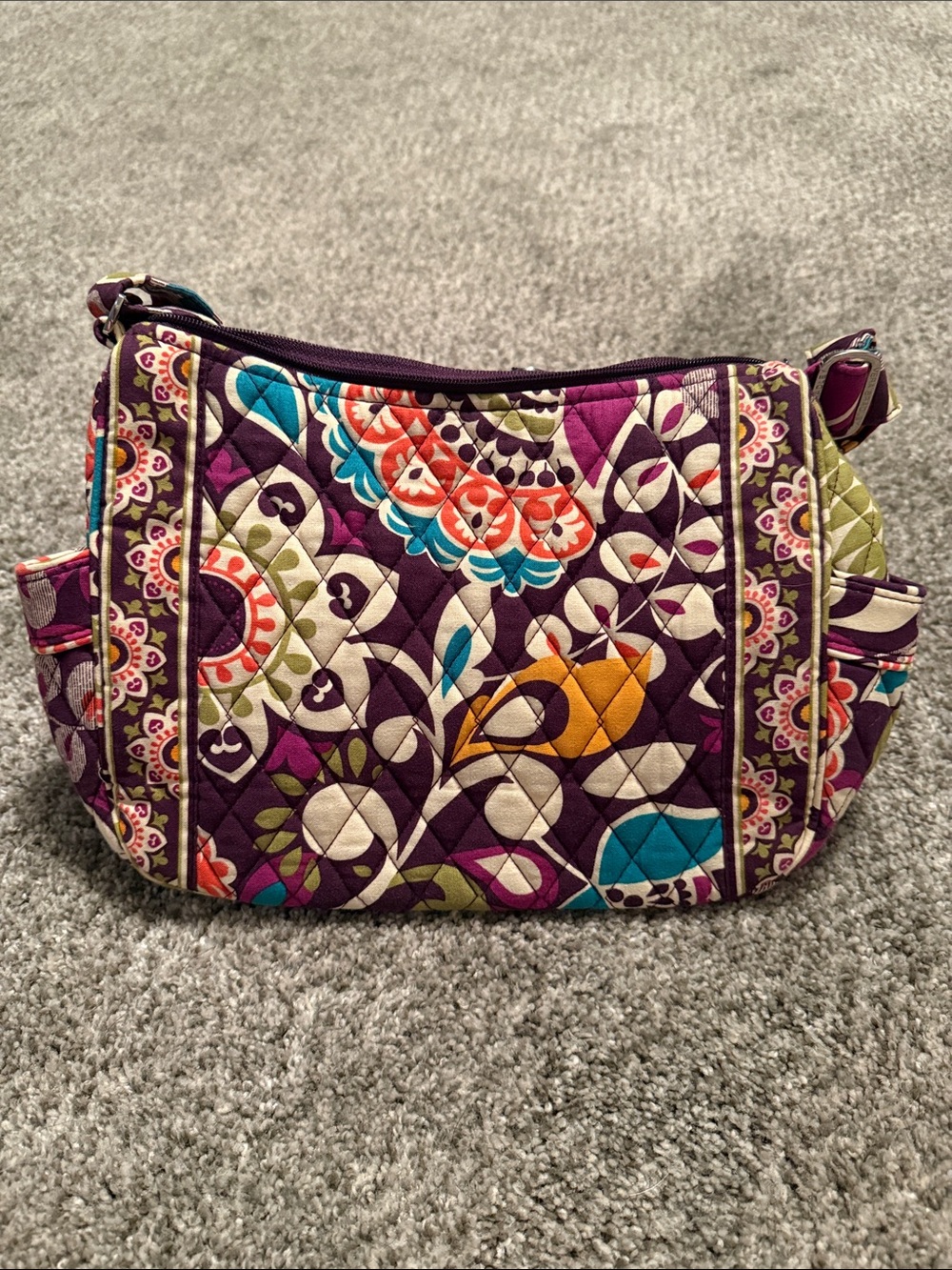 Vera Bradley On The Go crossbody in Plum Crazy